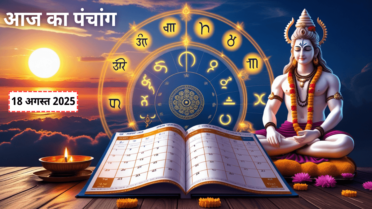 Aaj ka Panchang 18 August 2025: सोमवार व्रत, शुभ-अशुभ योग और खास मुहूर्त की पूरी जानकारी!